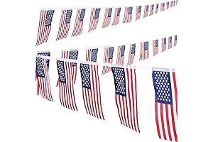 60PCS American Flag Banners - Outdoor Patriotic Event Decorations