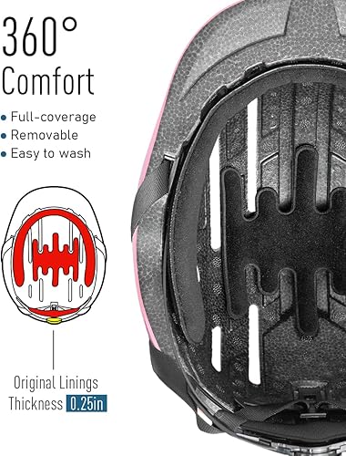 Miniatura 2 de Cascos de bicicleta para adultos, hombres y mujeres, casco de bicicleta con luz magnética, casco para niños y niñas, cascos para niños mayores de 6