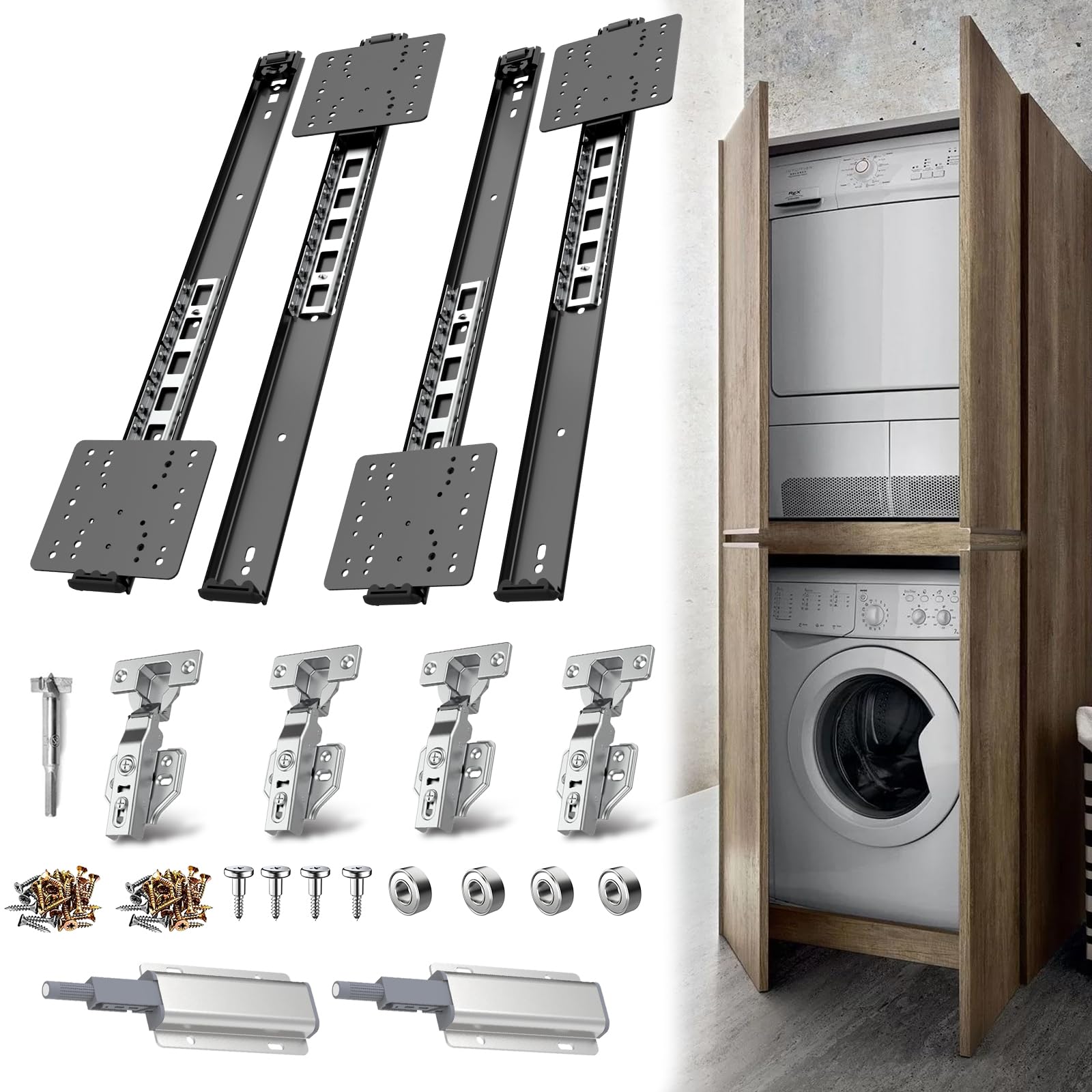 Pocket Door Slide Kit – Space Saving, Soft Close (16in, Set 2)
