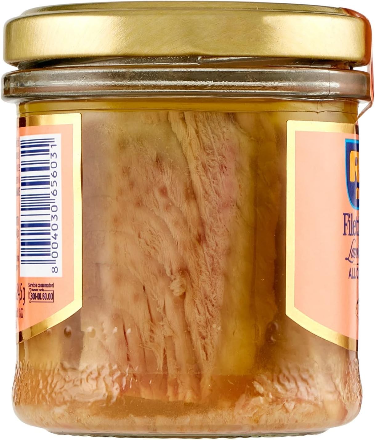 Italian Gourmet Bundle 12 x 130 g, filets de thon Rio Mare à l’huile d’olive, thon en bocal en verre, thon premium travaillé à la main, lot de 12, poids total 1,56 kg + Italian Gourmet Polpa