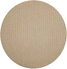 4 Capa Sousplat Supla Tecido Piquet Bege 35cm Diâmetro
