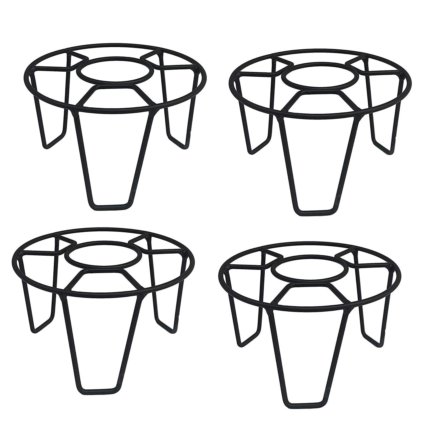 N.A SUPPLIER O-Type Rust Free Iron Indoor/Outdoor Flower Pot Stand - | Plant Stand for Home Garden Balcony Living Room Decor | Gamla Stand | Plant Holder | Black Packs of 4 (B0B3W17LRC) Amazon Price History, Amazon Price Tracker