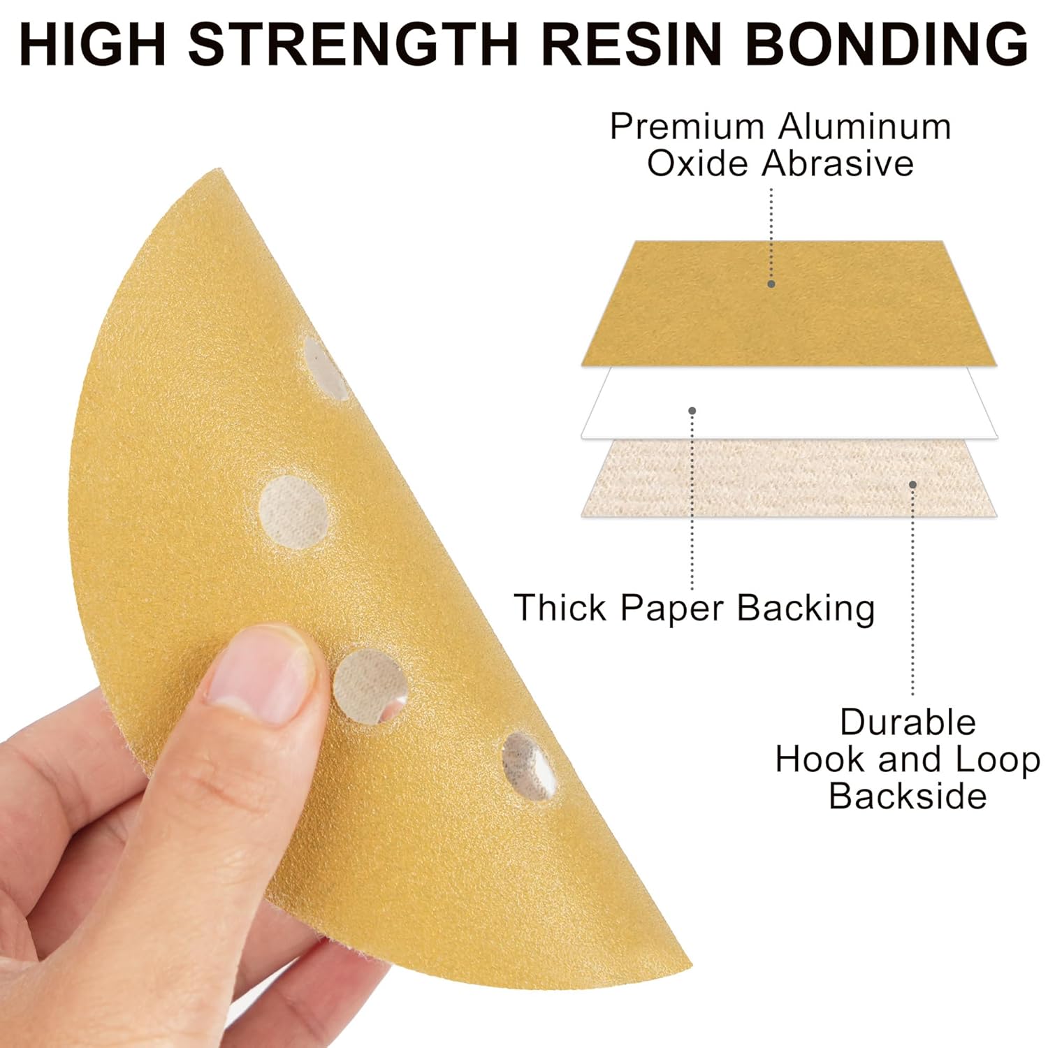LotFancy 100 PCS 180 Grit Sandpaper, 5 Inch 8 Hole Sanding Disc Aluminum Oxide, Orbital Sander Sandpaper for Stripping Paint, Sand Paper for Wood, Plastic, Rust Removal, Random Orbital Sander Pads