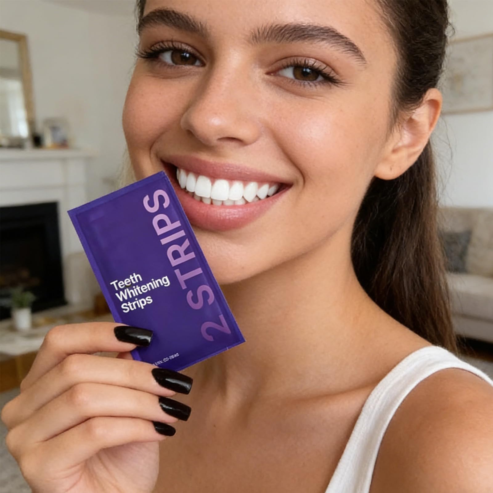 Strisce Sbiancanti Denti, Sbiancante Denti, Whitening Strips, 30 Minuti di Rapido Effetto Visibile, Rimuove Macchie Caffè/Vino/Fumo (1 Scatola - 14 Pezzi) - 4