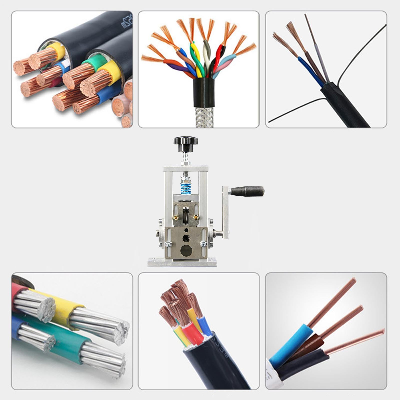 Macchina spelacavi elettrica, spelafili in rame | Utensile portatile con perforazione per il riciclaggio del rame