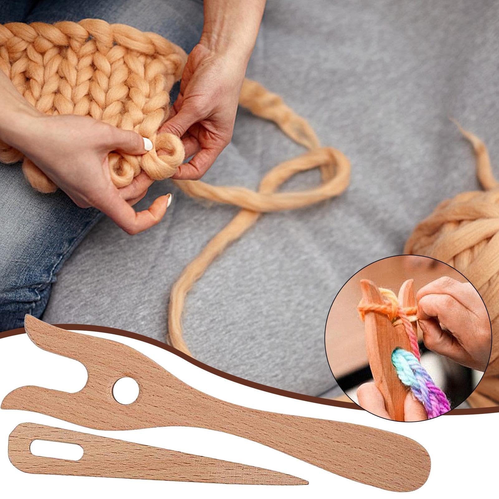 BOXOB Forchetta Per Maglia In Legno – Kit Uncinetto Con Gancio, Per Realizzare Sciarpe E Cordoncini Fai Da Te
