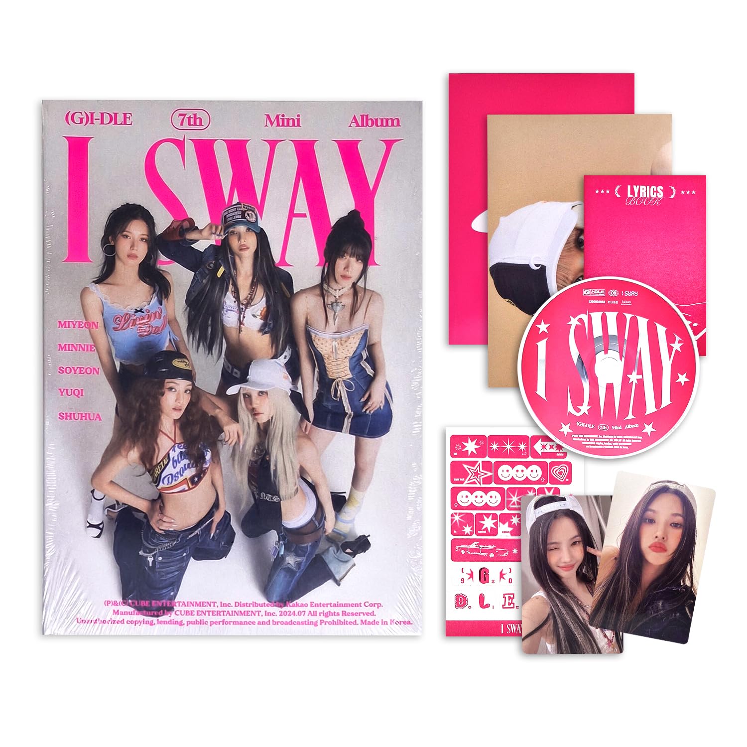 (G)I-DLE - 7th Mini Album [I SWAY] (Beat Ver.) let + Photocard R + 2 Pin Button Badges + 4 Extra Phorocards