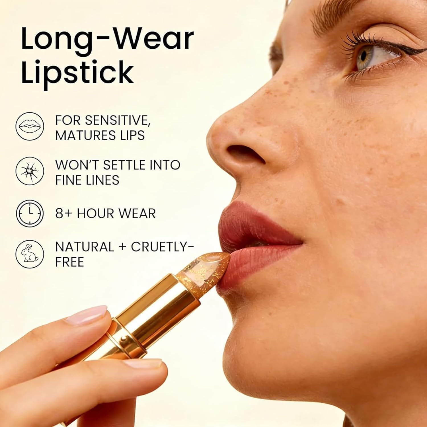 pH Adjusting Lipstick, for Mature Women, Transfer Proof Color Changing Lipstick, Made Specifically for Mature Lips, Makes Your Lips Look Fuller, Softer & More Defined (3 pcs) 7-14 Days delivery