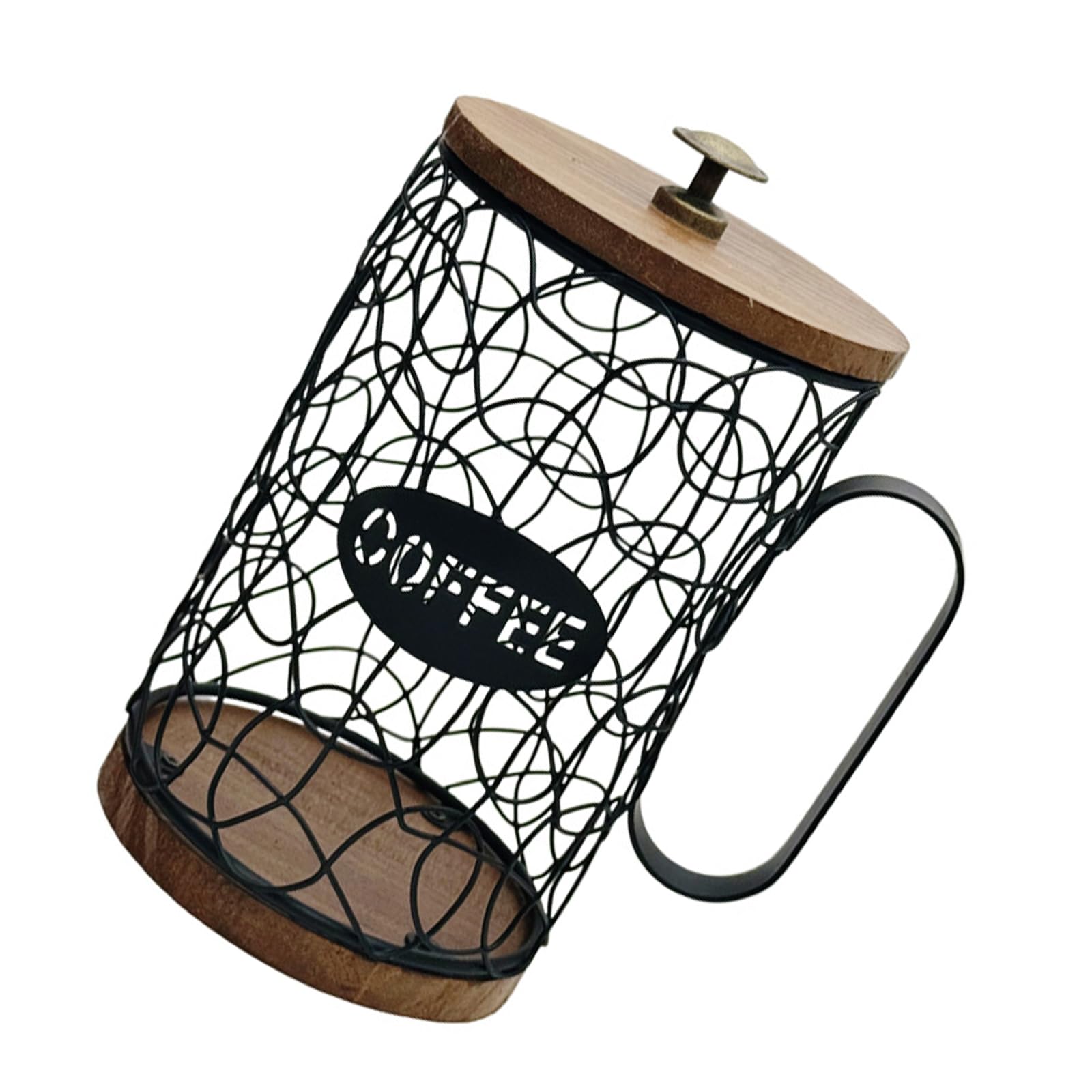 Hsioluted Multipurpose Coffee Holder Basket Elegant Opening for Home and Organization Kitchen Coffee Basket