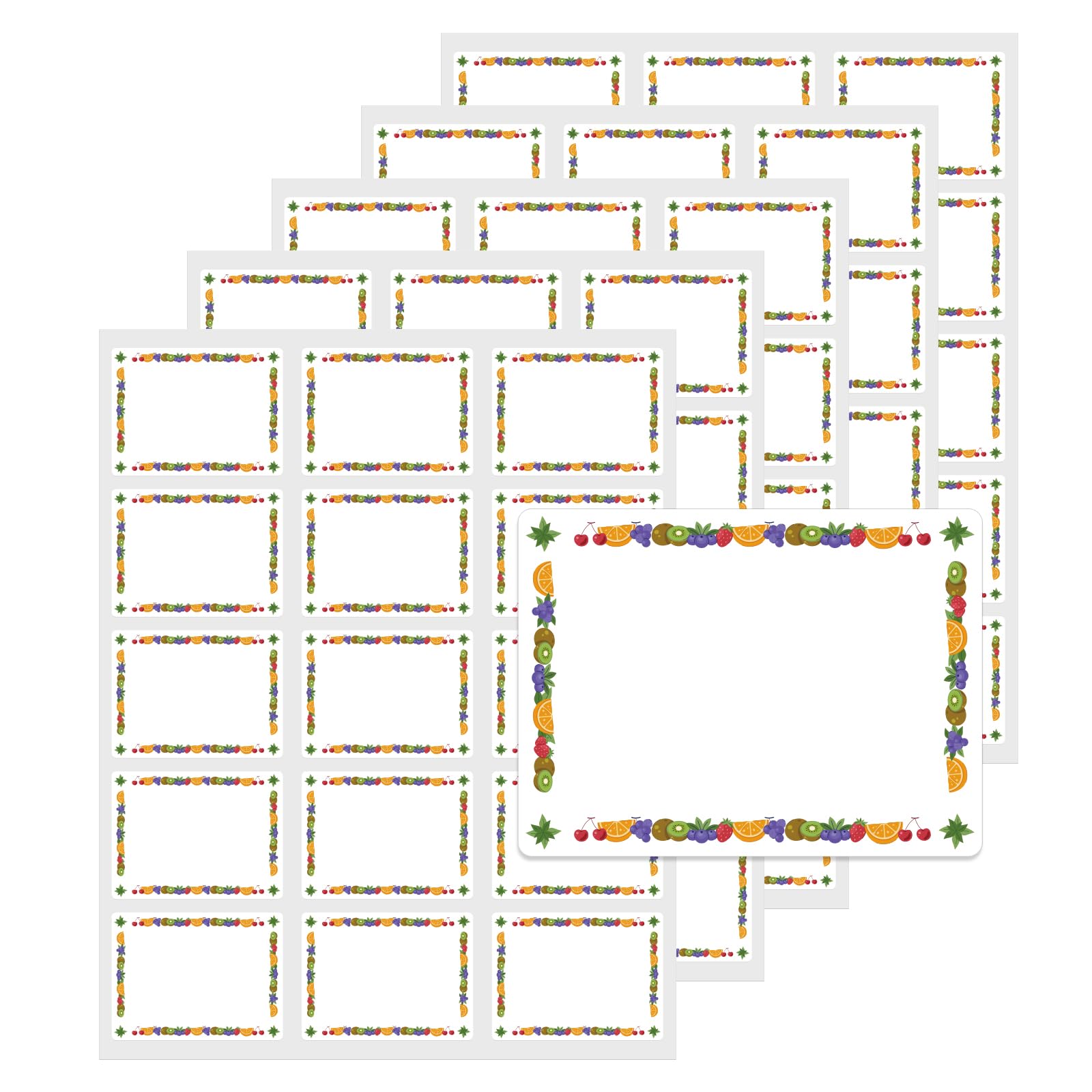 FINDAT 150 PCS Jam Labels 45×67 mm Sticky Food Stickers Vinyl Removable Self-Adhesive Waterproof Freezer Decals for Jar Bottle Kitchen