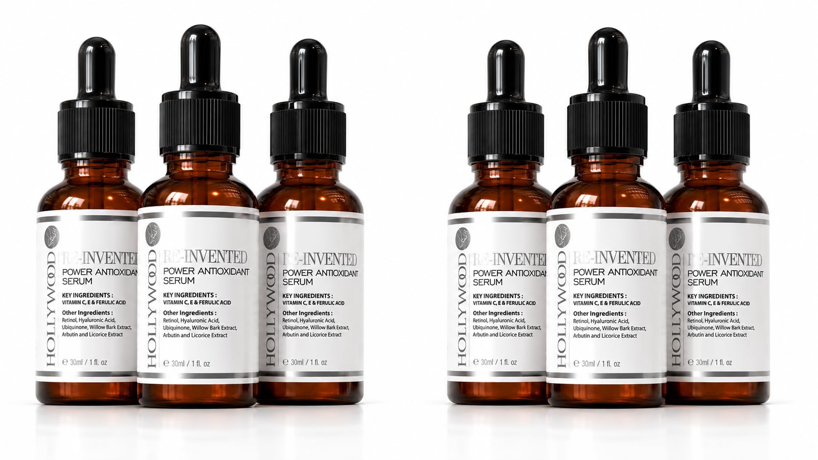 2023 PLURIPRMIATED Kwas ferulowy Serum - zawiera 20% witaminy C + E, retinolu i kwasu hialuronowego o podwójnej masie. Rozjaśniacz, Anti-Age, fotostarzenie 30 ml