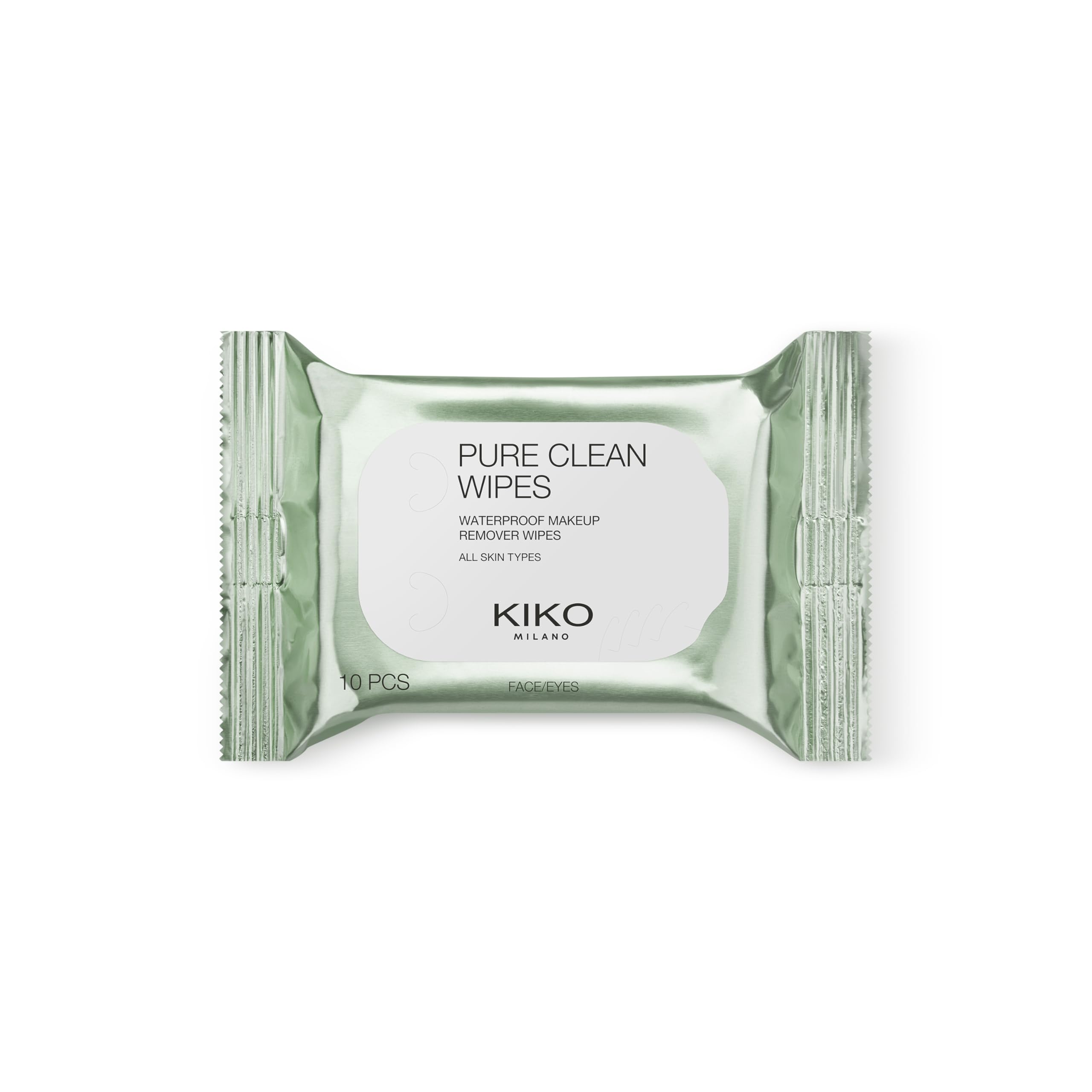 KIKO Milano Pure Clean Wipes Mini, Mini Make-Up Remover Wipes For The Face, Eyes And Lips