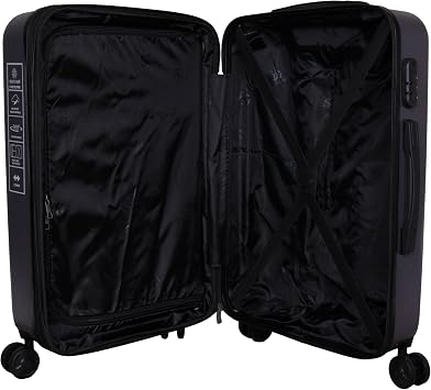 ROBERTO CAVALLI 3- Piece Solid Classic Hardshell Luggage Set, Gunmetal