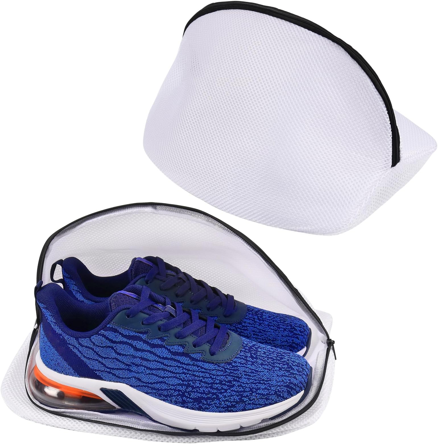 Shoe Washing Machine Bag, Set of 2 Durable Mesh Laundry Bag with Zipper for Sneakers, Running Shoes, Sock, Bras and Toys
