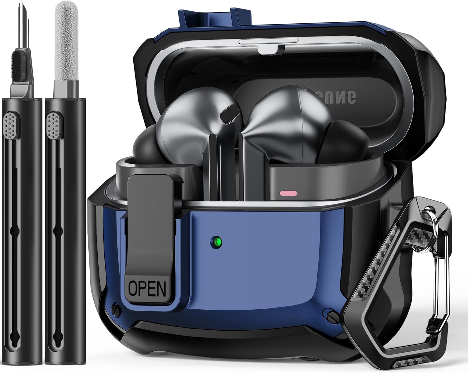 Compatible with Samsung Galaxy Buds3 FE (2025) / Buds3 Pro (2024) / Buds 3 Case (2024) with Secure Lock Clip & Cleaning kit