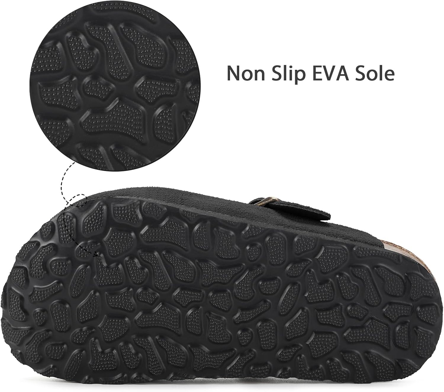 ZUSERIS Kids Suede Clogs Toddler Clogs Boys Girls Cork Footbed Sandals Potato Shoes Leather Slip On Mules with Adjustable Buckle - Image 5