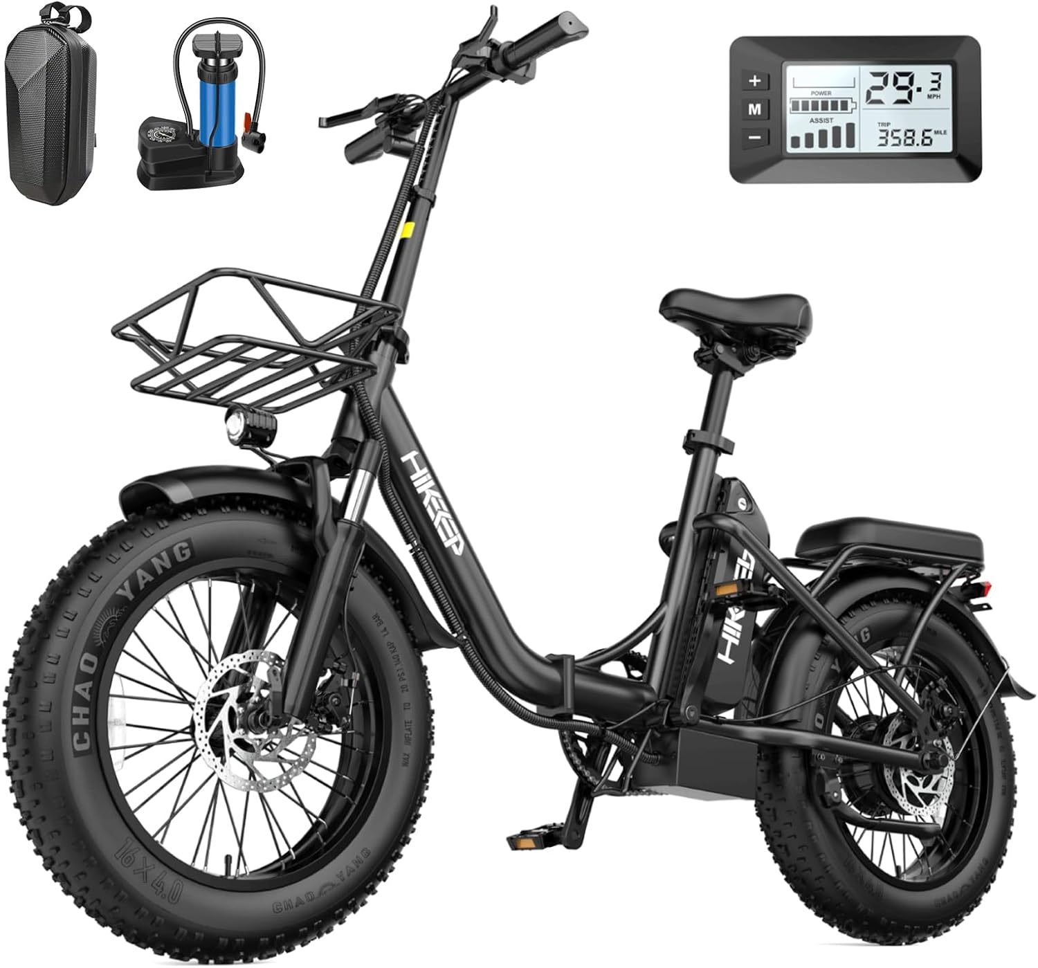HiKeep Folding Electric Bike for Adults - 16 x 4 Inch Fat Tire Ebike, 750W/Peak 1500W Motor Ebike, 48V13AH, 4 Riding Modes Electric Dirt Bike, 7 Speed Electric Motorcycle, Safety Tested to UL 2849