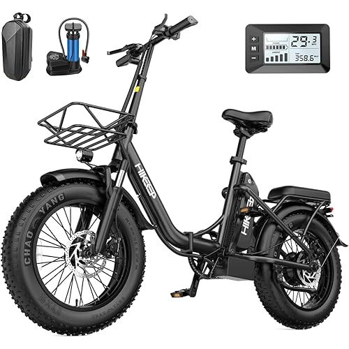 Electric Bike for Adults - 16 x 4 Inch Fat Tire Ebike, 750W/Peak 1500W Motor Ebike, 48V13AH Detachable Battery, 4 Riding Modes Electric Dirt Bike, 7 Speed Electric Motorcycle, Safety Tested to UL 2849 | 25/32 MPH Speed, 25/45 Miles Range, 480Wh, 500W Motor, Lightweight, Portable