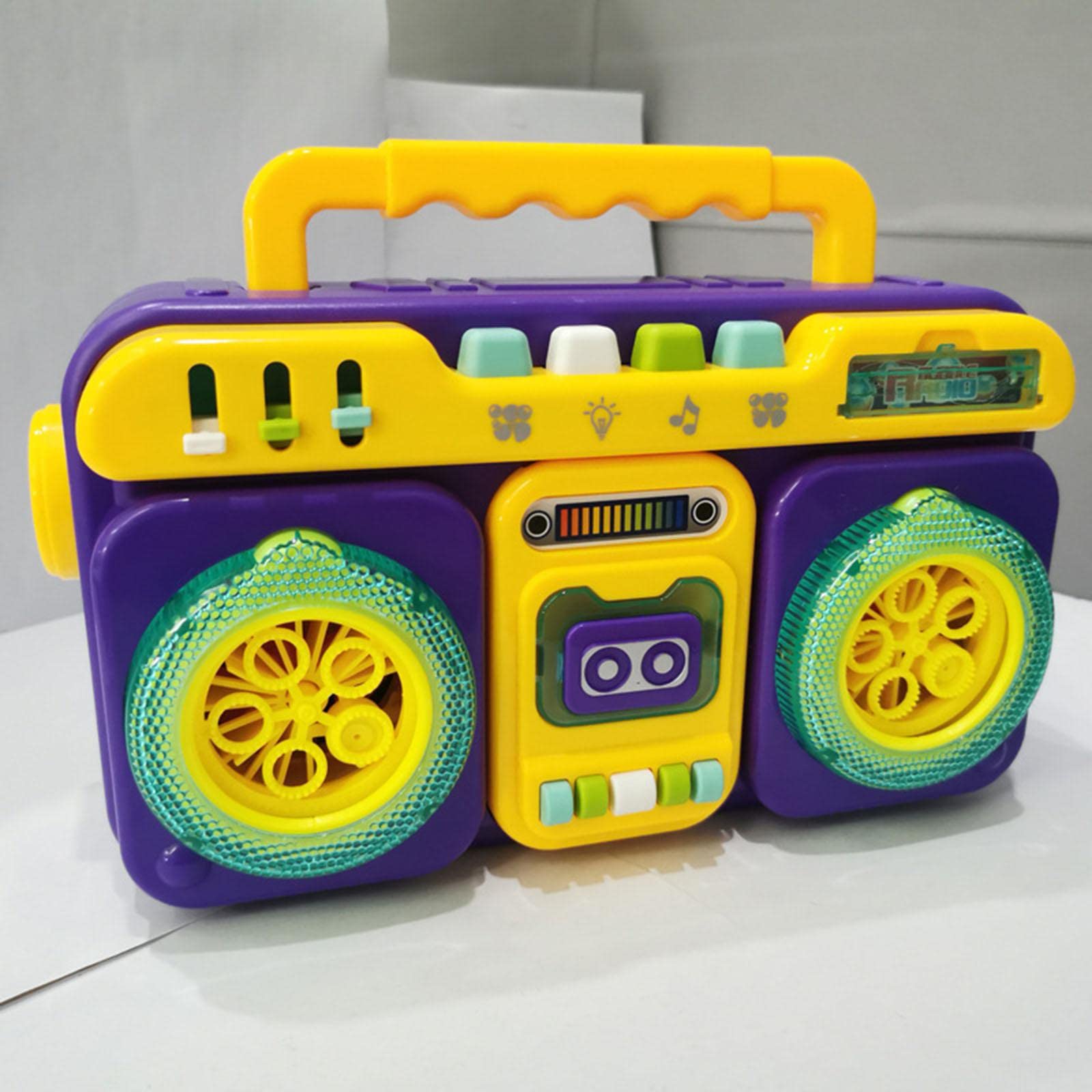 Amagogo Bubble Maschine Automatischer Blasengenerator Tragbares Seifenblasengerät mit LED Licht Geräuschfunktion für Picknick Kinderparty Hochzeits, Violett