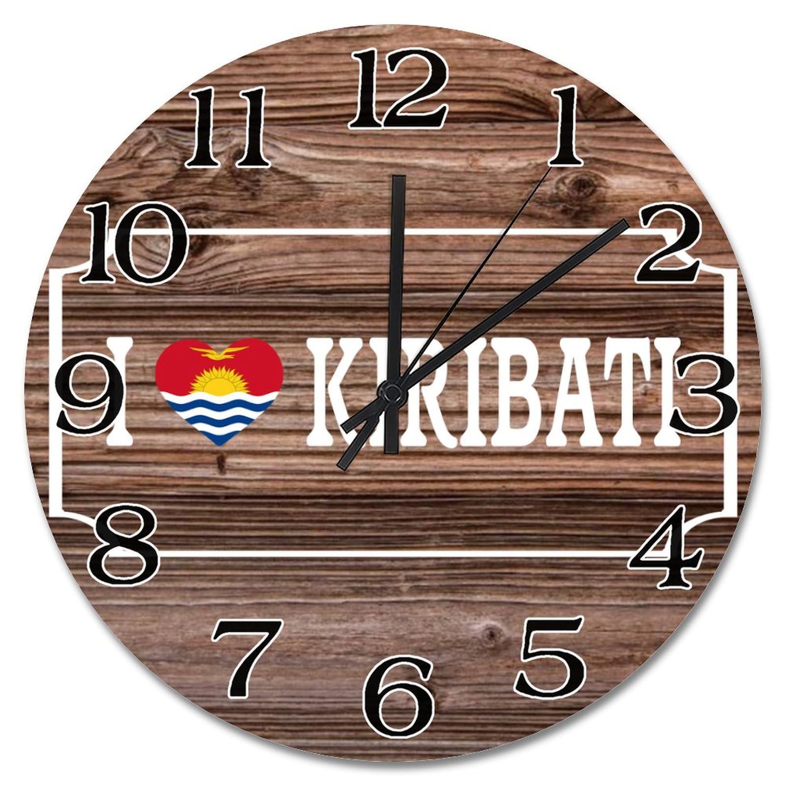 Horloge murale Kiribati de voyage suspendre 30,5 cm silencieuse pour ferme
