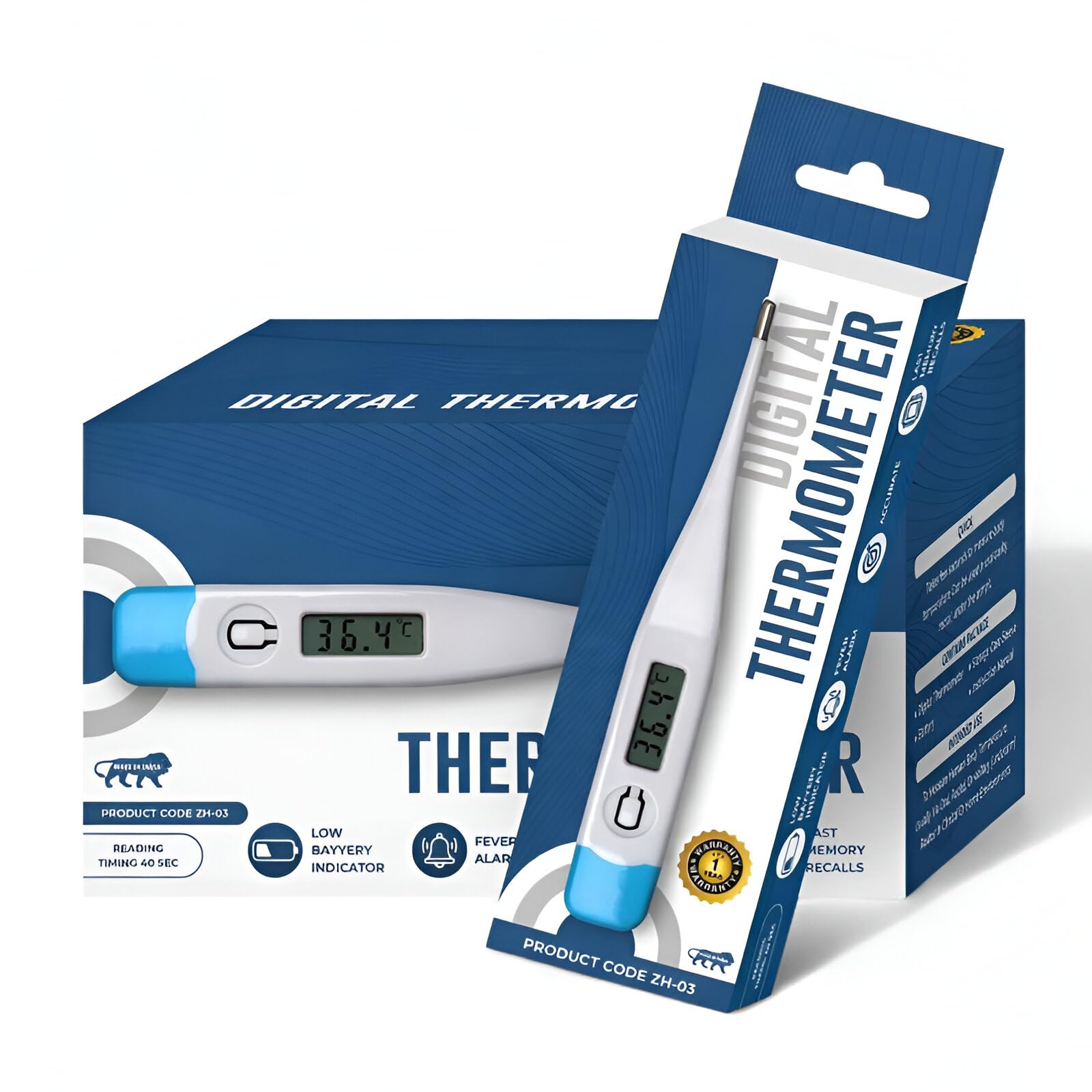 DipNish Digital Thermometer With Quick Measurement For Fever Temperature Machine Clinical Thermometer Body Temperature Thermometer For Kids & Adults thermometer For Oral, Underarm & Rectal