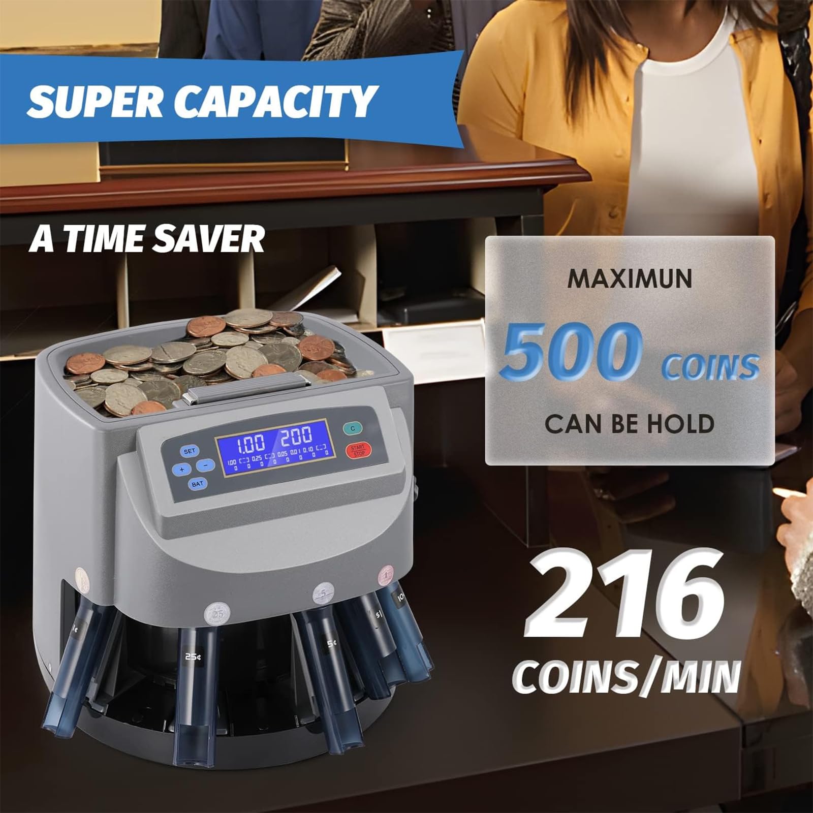 Amazon.com: Portable Coin Counter, Coin Counter Machine with LED