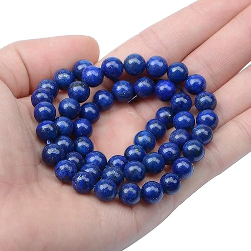 Miniatura 3 de AD Beads Cuentas redondas sueltas de piedras preciosas naturales de 15 pulgadas para pulseras, collares, aretes, manualidades, manualidades (0.315