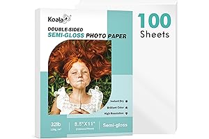 Koala Thin Double Sided Glossy Laser Paper 8.5X11 Inch for Menu and Flyers
