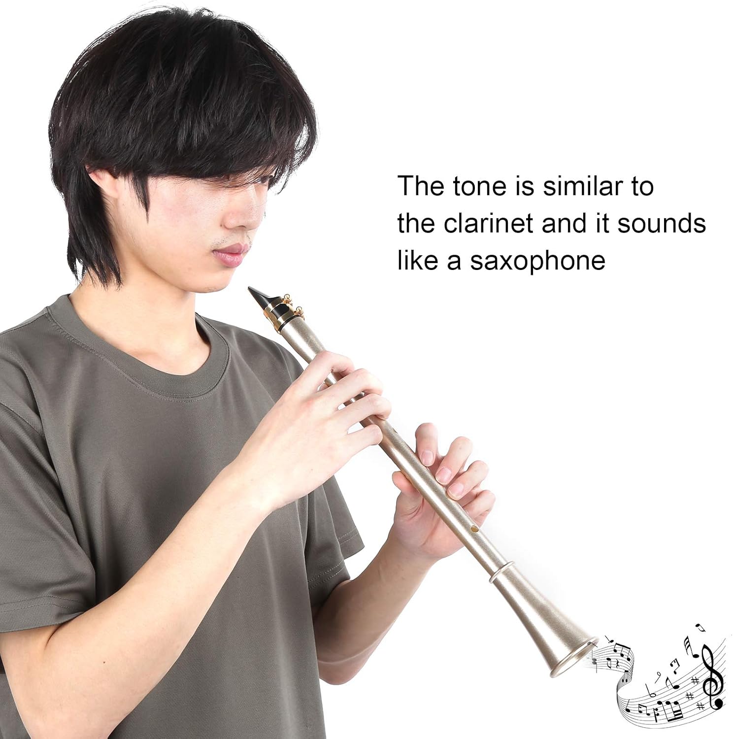 MINI EB ABS COMPACT SAX CLARINET FOR BEGINNER MUSICAL INSTRUMENT SUPPLIES