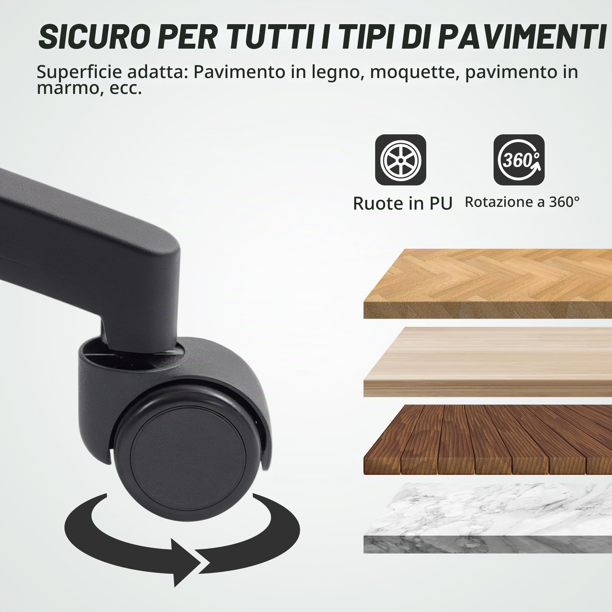 HOMCOM Sedia da Ufficio Traspirante Reclinabile Altezza Regolabile Nero | Sedia per Computer, Tessuto a Rete, Braccioli Regolabili
