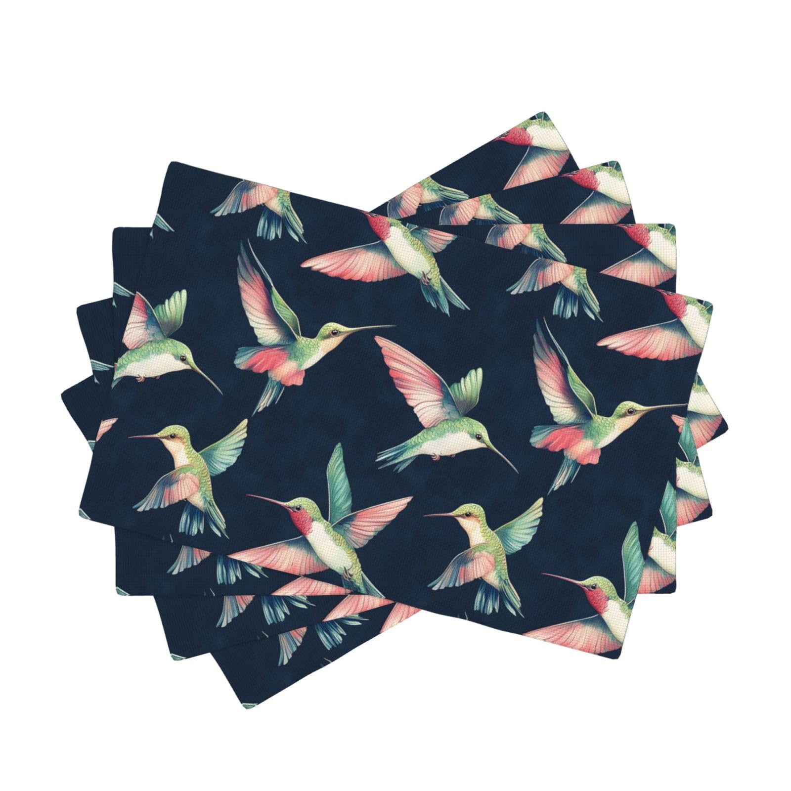 Set de table colibri coloré pour décoration de fête et repas conviviaux en famille