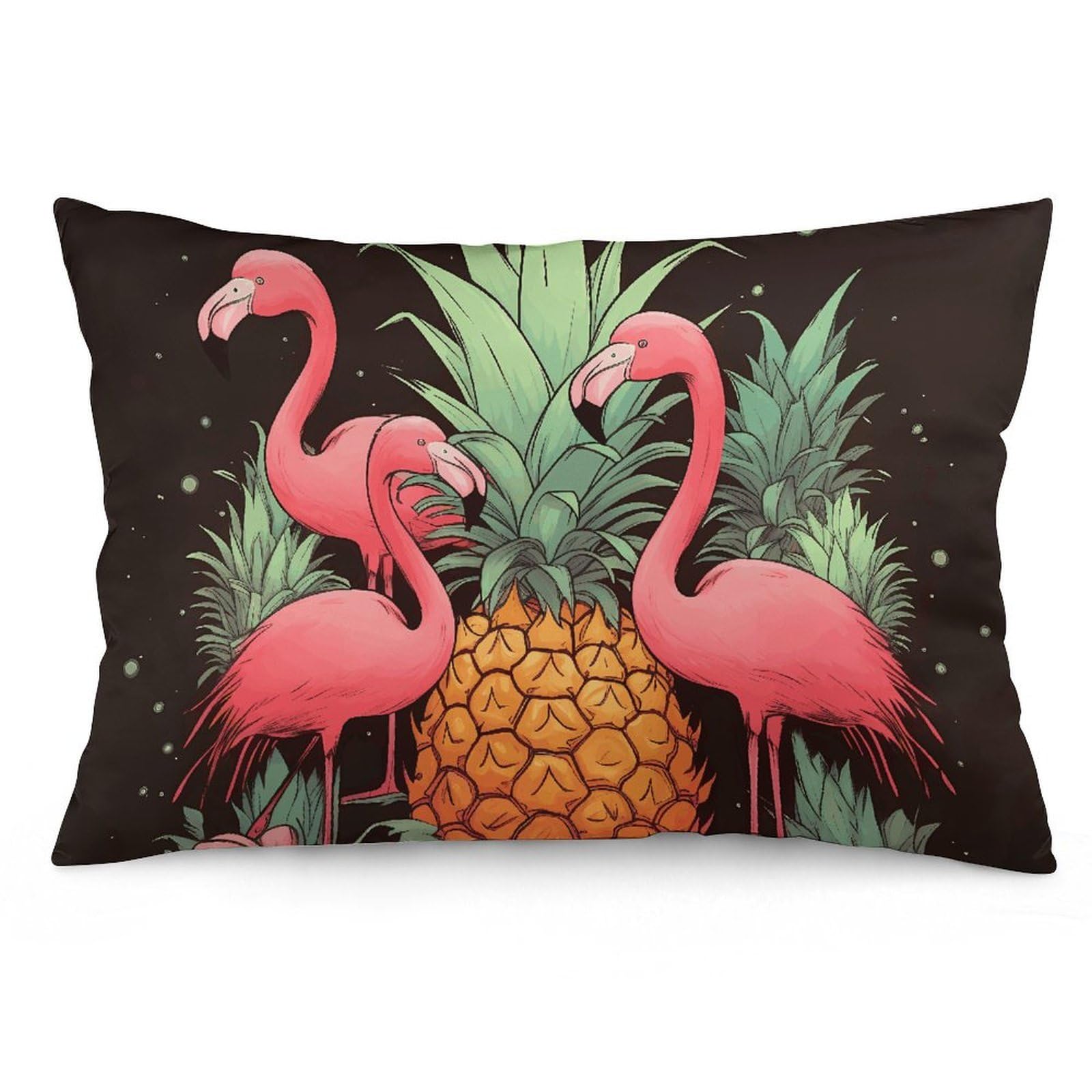 NTVOWPZO 2 Pack Decoration Throw Pillow Covers 16 "x24 Pillowcases Covers Pineapple Flamingos Pillowcases Modern Farmhouse Home Decor Sofa Cushions Covers for Couch Bed Living Room