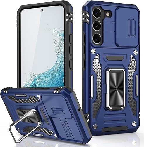 LUMARKE Funda para Galaxy S22 con protección de cámara, prueba de caídas de 16 pies, grado militar, a prueba de golpes, resistente, funda protectora