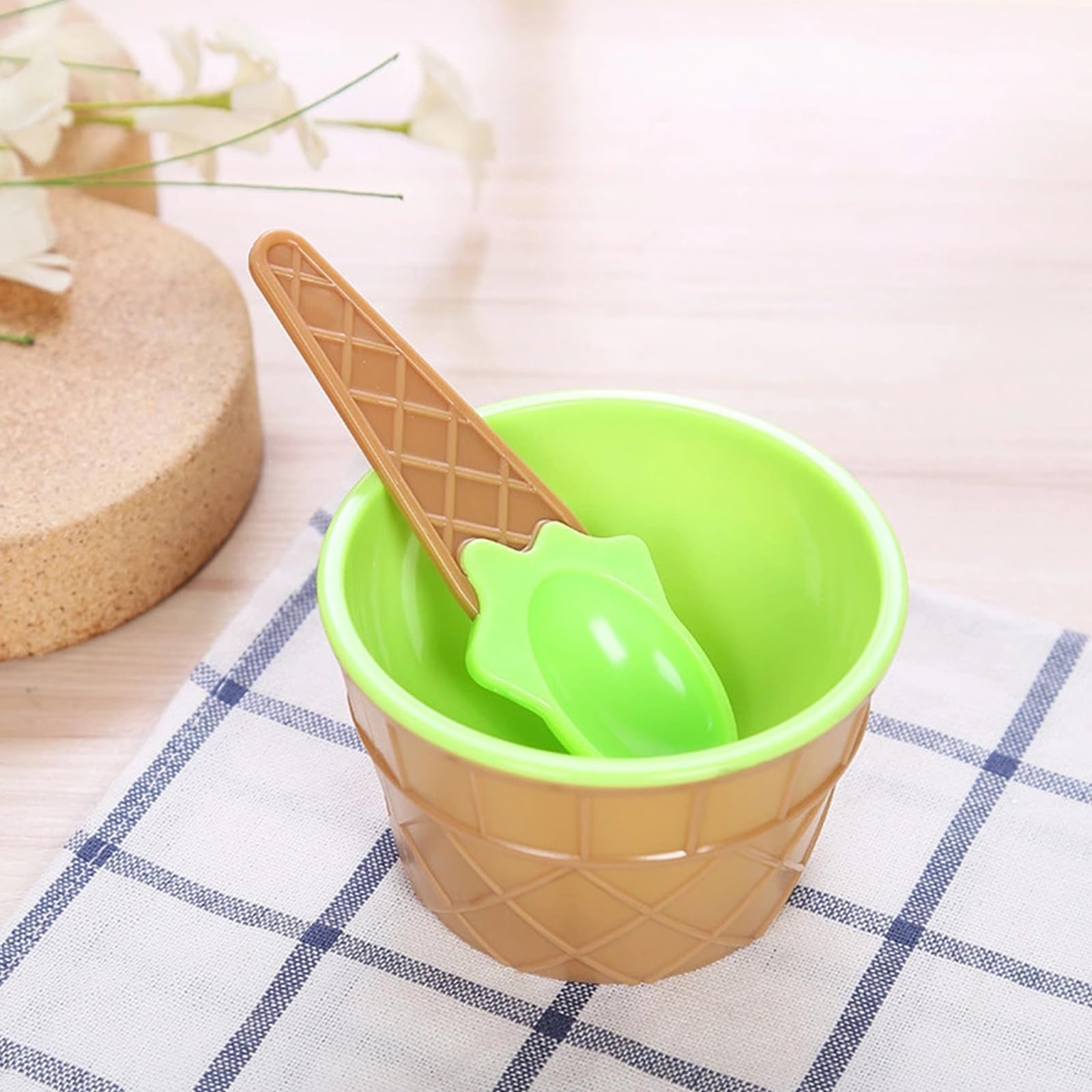Cucchiaio colorato per gelato da 8 cm - Mini cucchiaio per gelato | Produttore di forchette e cucchiai compostabili Made in Taiwan | Tair Chu