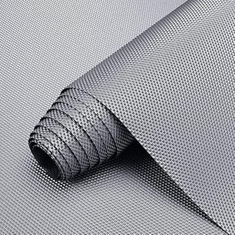 ElastPro (45 cm X 3 m) Silver EVA Food Grade Washable Anti Slip Mat/Sheet for Fridge, Shelf Liner, Table, Kitchen Drawer mat (Diamond Texture, Metallic Grey)