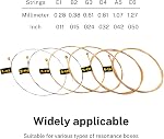 Donner Acoustic Guitar Strings, Light Acoustic Guitar Strings Phosphor Bronze Coated 1 Set of 6 Hex Steel String 11-50 DAS-20L