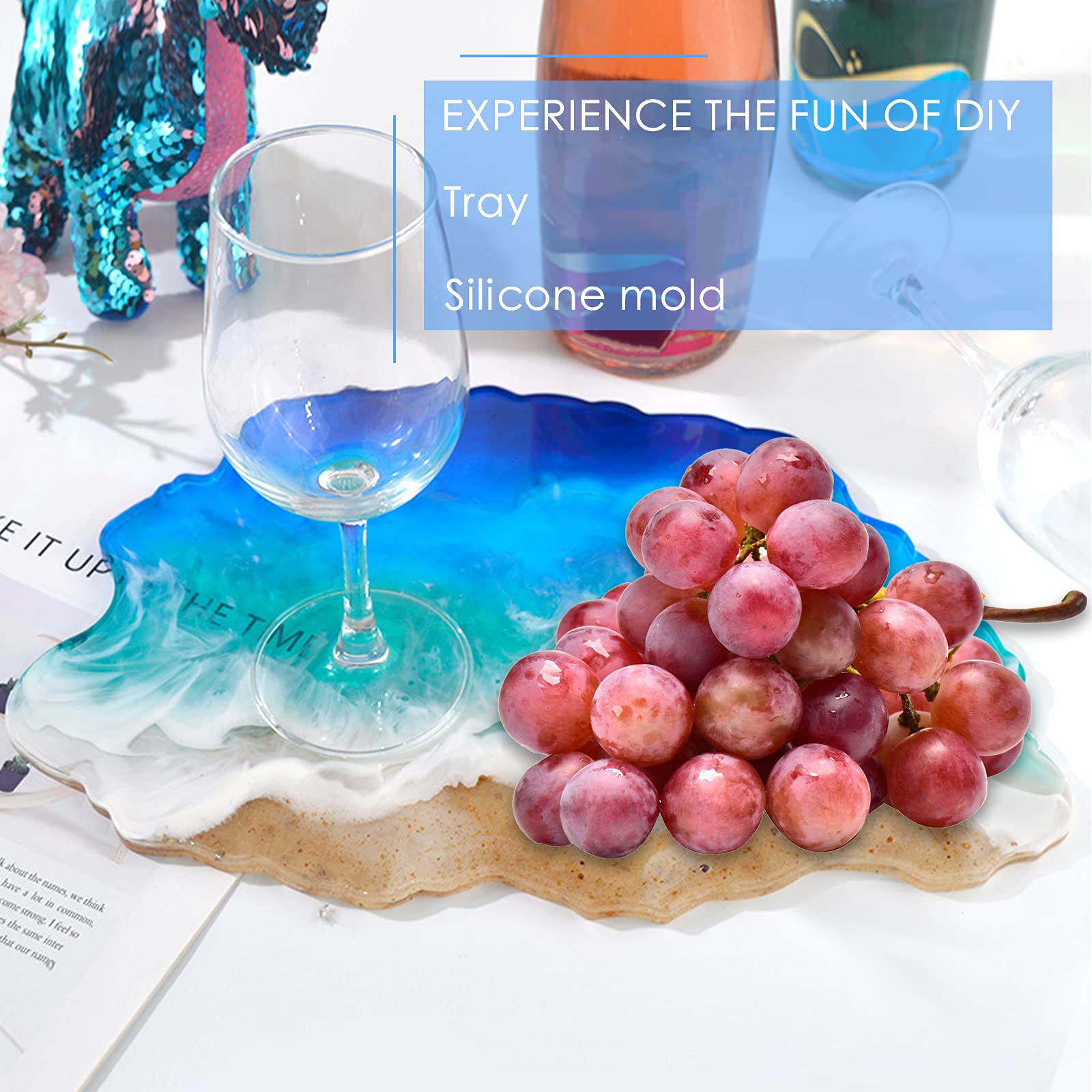 2 Stück Runde Silikonformen 14cm - Für Resin, Coaster & DIY Bastelprojekte