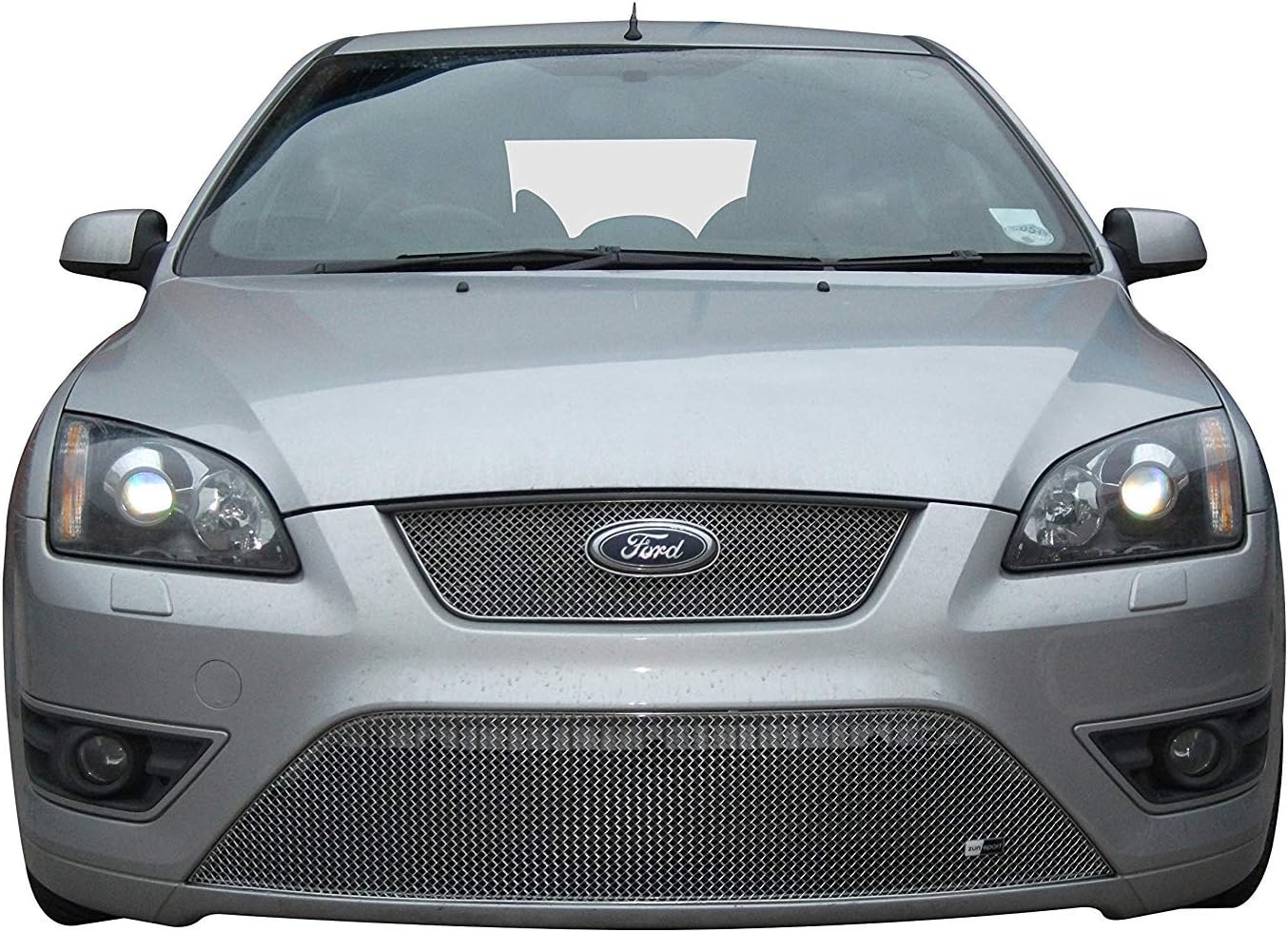 Zunsport Compatible With Ford Focus ST 05MY - Full Lower Grill - Silver finish (2005 to 2007)
