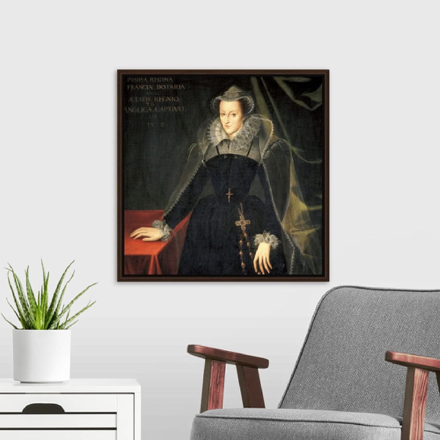 SYSMYXGS Paint by Numbers for Adults Beginner DIY Acrylic Painting Kits with Brushes, Pigment, Oil Canvas Arts CraftArts Craft for Home Wall Decor — Queen Mary of Scotland 1542 1587,2258429 by