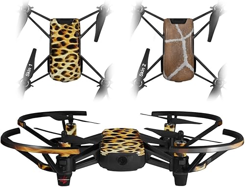 Paquete de 2 calcomanías para DJI Ryze Tello Drone de piel fractal de leopardo no incluido