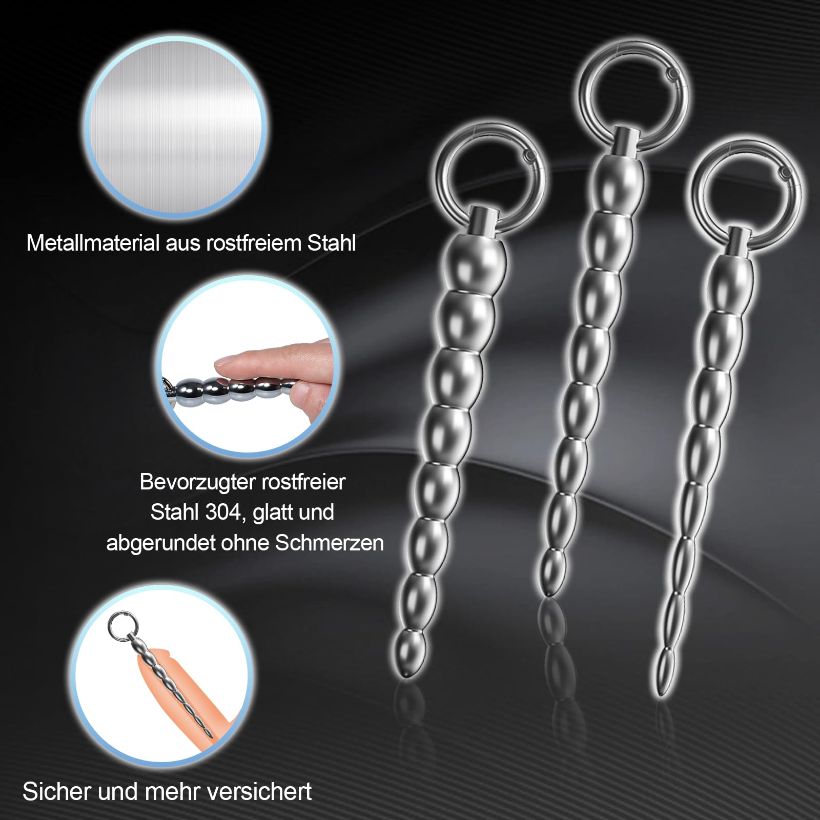 Dilatatori Uretrali Per Gli Uomini In Acciaio Inox Kit Maschile Nuovi Sextoys, Spina Del Pene Con Anello Catetere Butt Plug Estrema Giocattoli Del Sesso Per Le Coppie (S)