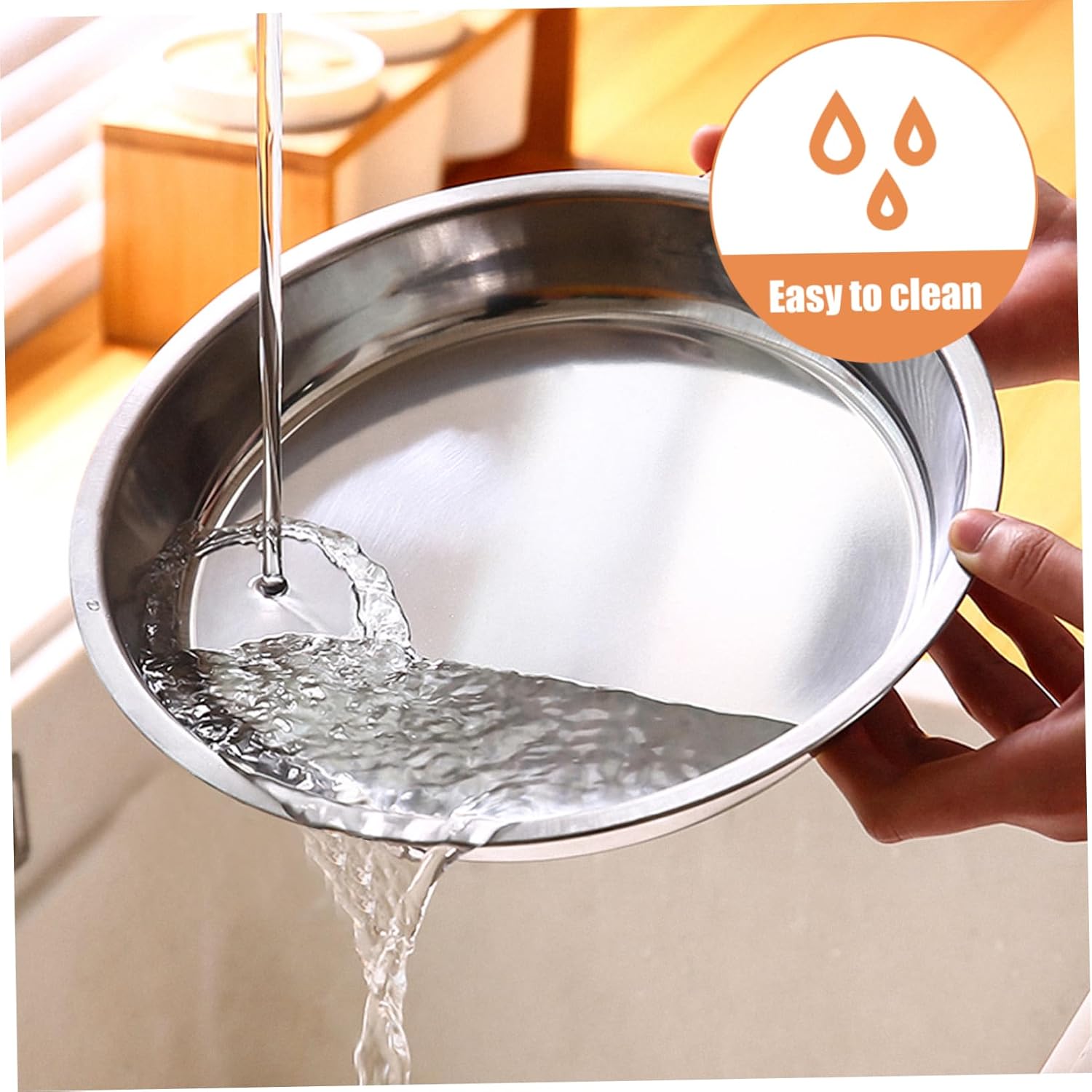 4pcs Stainless Steel Serving Plates Pastry Dessert Trays for Snacks Salads and More Unbreakable Food Holders for Bbq Camping and Home Use