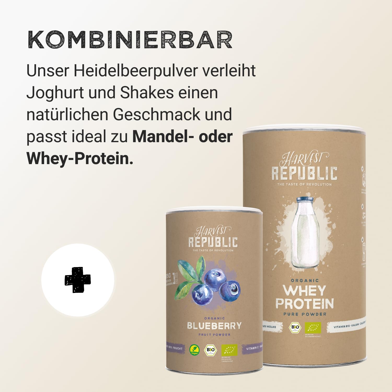 Harvest Republic Bio dzika jagoda w proszku z liofilizowanych owoców, idealna do koktajli, owsianki i miseczek śniadaniowych, 100% proszku owocowego bez dodatku cukru (125 g)