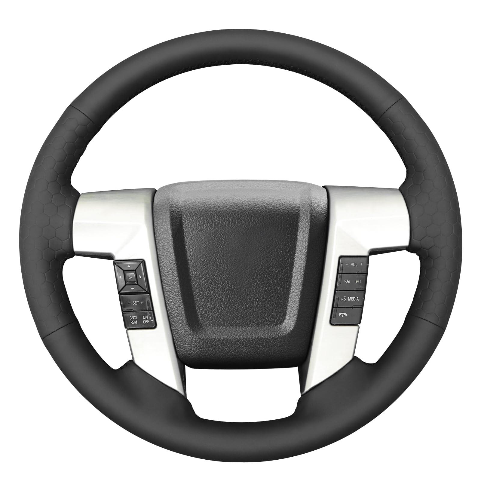 Funda de volante MEWANT para Ford F 150 2009-2014, de microfibra cosida a mano.