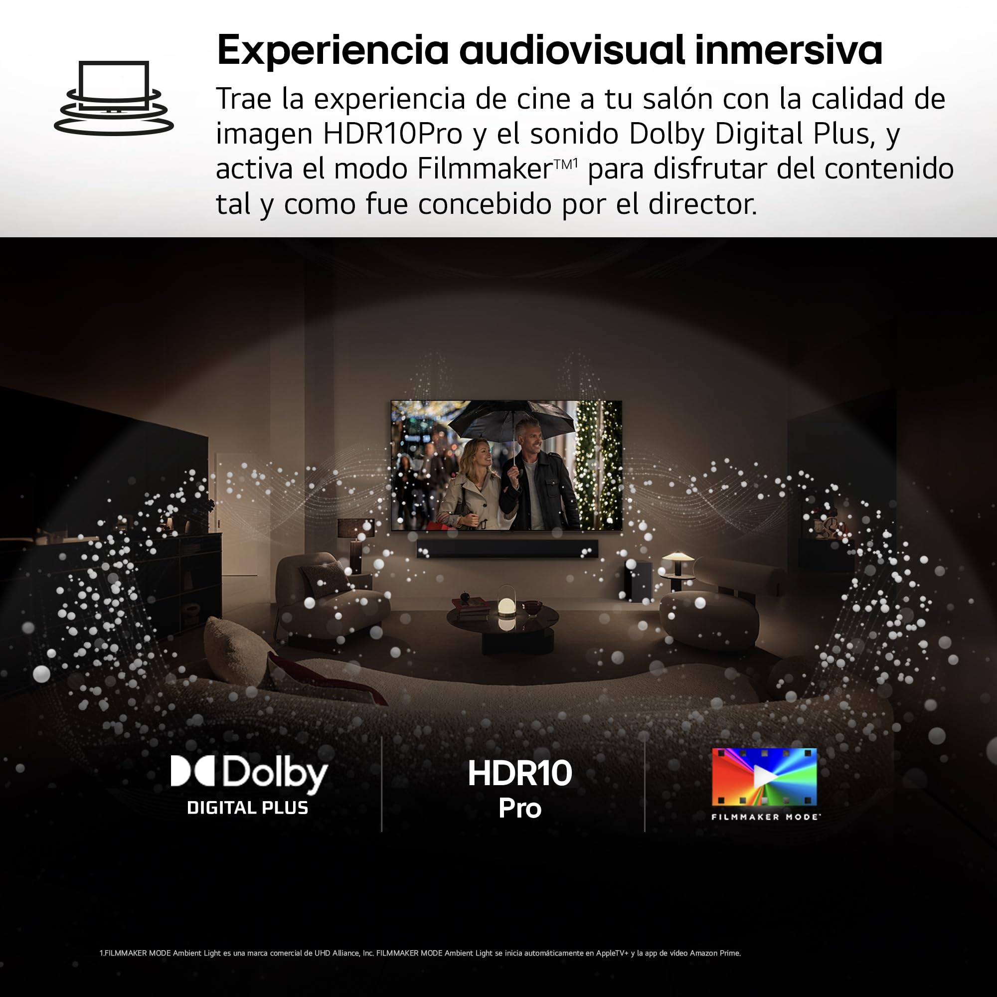LG 43UA73006LA - TV 43", UHD 4K, WebOS 25, Ultimate IA, HDR10 Pro, Super Upscaling, Dolby Digital Plus, Google Assistant, Negro