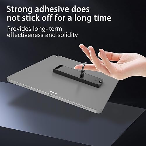 Miniatura 6 de Soporte de anillo para tablet, soporte universal ajustable para correa de mano, mango de 360 grados, agarre con parche adhesivo para iPadGalaxy Tab