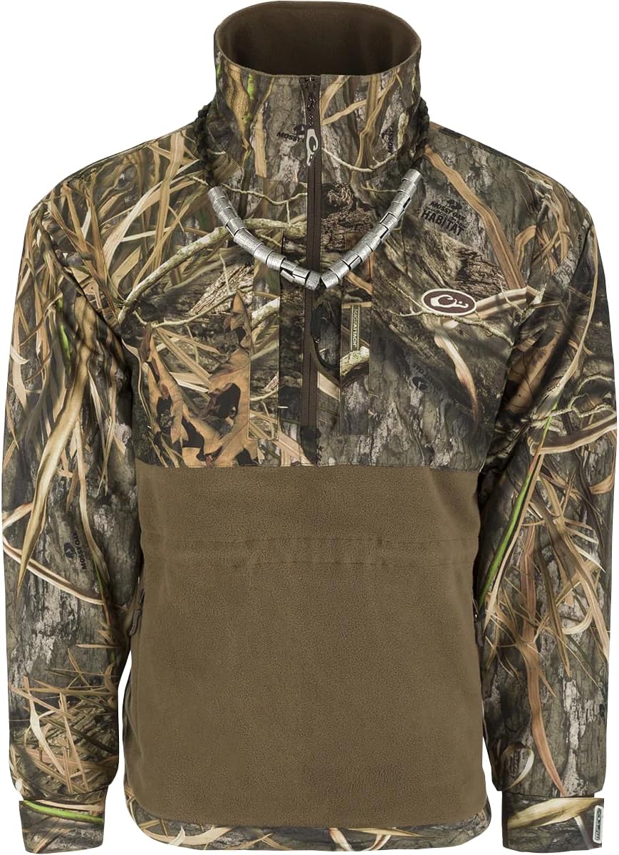 Drake Waterfowl Eqwader MST Camo 1/4 Zip Jacket, Waterproof, Fleece-Lined, Adjustable Cuffs, Men’s Hunting Pullover - Image 2