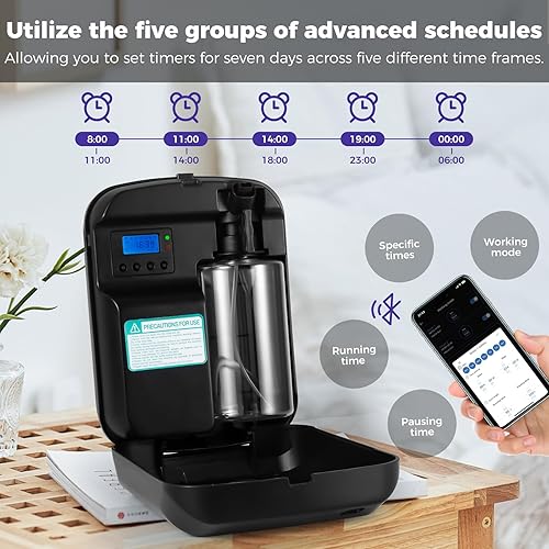 Miniatura 4 de MIKICARE Máquina de aire inteligente con aroma - Tecnología de aire frío, difusor de aceite esencial sin agua de 13.5 fl oz - Cobertura para