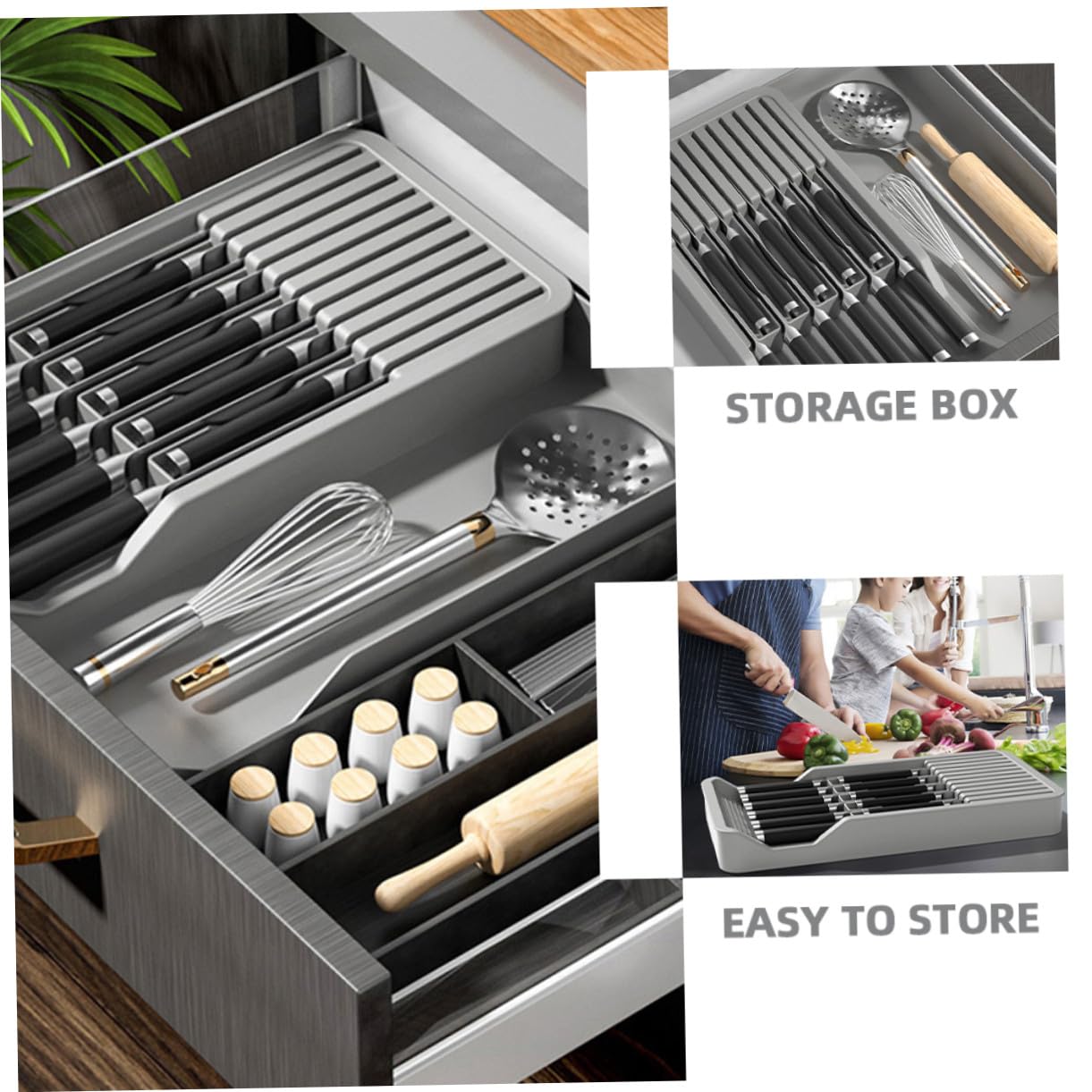 VALICLUD Organizador de de Cocina Gris Soporte de Escritorio Multifuncional de Resistente con Separadores para Protección de Fácil Limpieza y Orden Encimeras