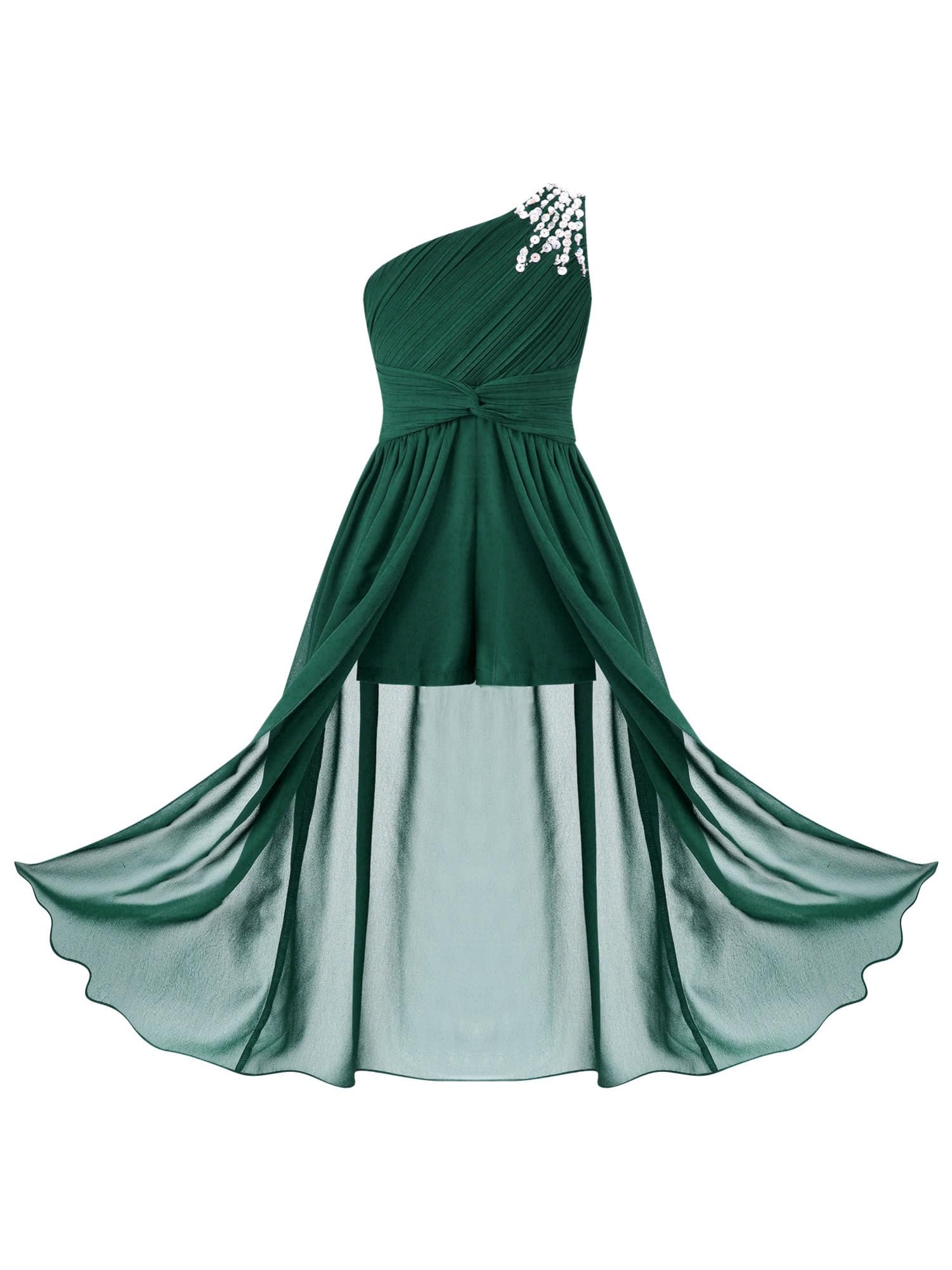 IEFIEL Mono de Fiesta Boda para Niña Vestido sin Manga de Gasa con Pedrería Brillantes Mono Elegante de Ceremonia Dama de Honor Cumpleaños 4-16 Años